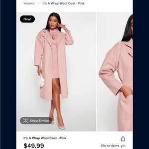 New pink fashion nova coat